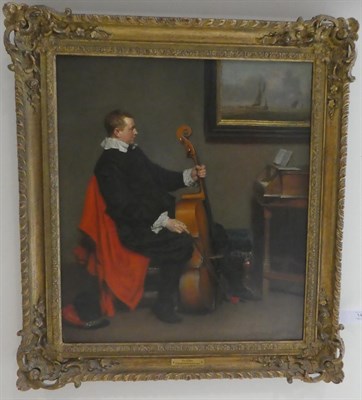 Lot 143 - John Seymour Lucas RA (1849-1923) ''The Cellist''  Signed and dated 1904, oil on canvas, 53.5cm...