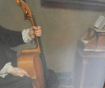 Lot 143 - John Seymour Lucas RA (1849-1923) ''The Cellist''  Signed and dated 1904, oil on canvas, 53.5cm...