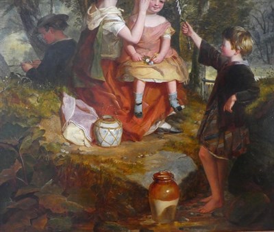 Lot 150 - Samuel Baldwin (fl.1843-1858) The Queen of May Signed and dated 1860, oil on canvas, 53.5cm by 41cm