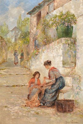 Lot 152 - Ernest Walbourn (1872-1927) ''Idle Moments'' Signed, oil on canvas, 74cm by 49cm   Provenance:...