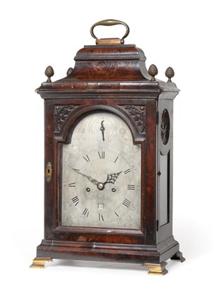 Lot 188 - ~ A George III Mahogany Striking Table Clock, signed Charles Bayles, London, circa 1780,...