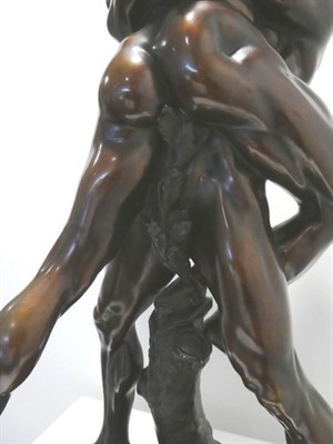 Lot 207 - After Stefano Maderno (1576-1636): Hercules and Antaeus, bronze, 61cm high See illustration