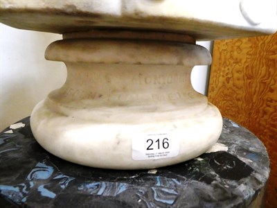 Lot 216 - Edwin Smith (1810-1889): A White Marble Bust of James Montgomery, on a circle socle inscribed JAMES