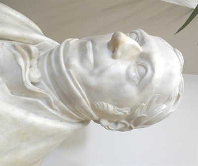 Lot 216 - Edwin Smith (1810-1889): A White Marble Bust of James Montgomery, on a circle socle inscribed JAMES