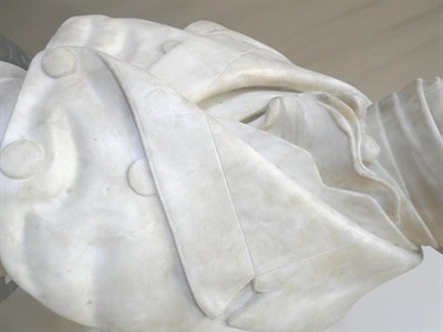 Lot 216 - Edwin Smith (1810-1889): A White Marble Bust of James Montgomery, on a circle socle inscribed JAMES