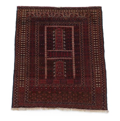 Lot 258 - Kizil Ayak Ensi Rug Middle Amu Darya Region, late 19th century The madder quartered field of...