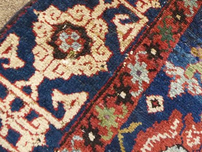 Lot 263 - Kurdish Runner Iranian Kurdistan, circa 1910 The midnight blue field with columns of polychrome...