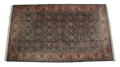 Lot 265 - Large Indian Ziegler Design Carpet Late 20th/early 21st century The dove grey field with columns of