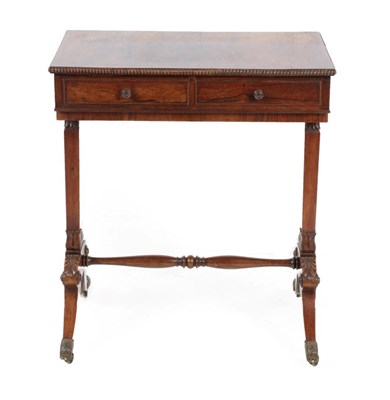 Lot 313 - A George IV Rosewood Work Table, 2nd quarter 19th century, the gadrooned border above two...