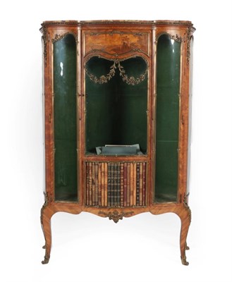 Lot 369 - A Good Louis XV Style Kingwood, Marquetry and Ormolu Mounted Vitrine, late 19th century, with...