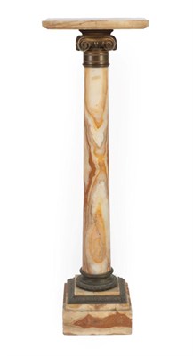 Lot 382 - A Late 19th Century French Marble Column, with pivoting rectangular top above a scrolled gilt metal