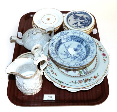 Lot 14 - A tray of assorted 18th and 19th century ceramics