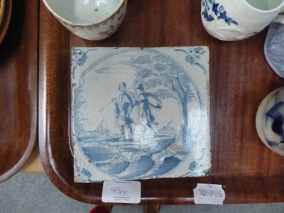 Lot 45 - A selection of 18th/19th century ceramics including: Chinese and English tea bowls and saucers;...