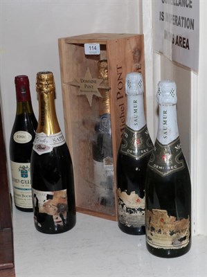 Lot 114 - Pierre Bouree Fils Gevrey Chambertin 1er cru 1990 (one bottle); Gratieu and Meyer Saumur...