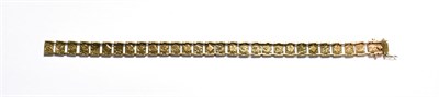 Lot 172 - A fancy link bracelet, stamped '9CT', length 20.5cm (a.f.)