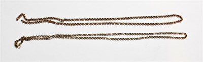 Lot 185 - Two necklaces, with applied plaque stamped '9C' (a.f.)