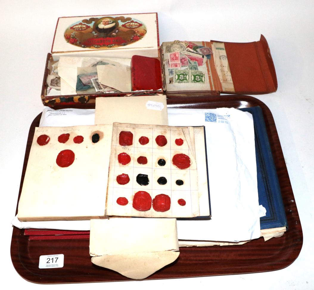 Lot 217 - A quantity of stamps in books and envelopes (one tray)