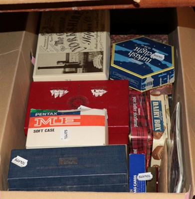 Lot 338 - Stamps: large box with huge selection of loose stamps in tins and boxes; a fine boxed set of...