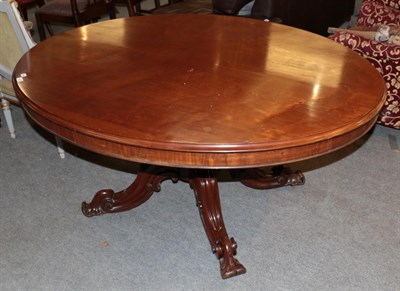 Lot 1242 - A mahogany oval topped breakfast table