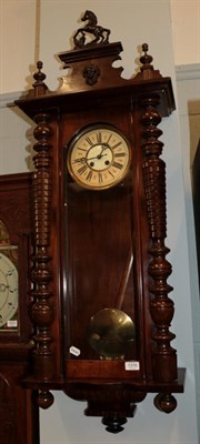 Lot 1310 - A Vienna type striking wall clock, circa 1890