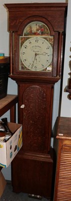 Lot 1311 - ~ An oak thirty hour longcase clock, signed John & Thomas Dobie, Tanfield, early 19th century, arch