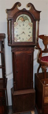 Lot 1318 - ~ An oak thirty hour white dial longcase clock, signed Jno Telford, Wigton, early 19th century