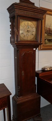 Lot 1332 - ~ An oak thirty hour longcase clock, signed Barnish, Rochdale, circa 1780, square brass dial...