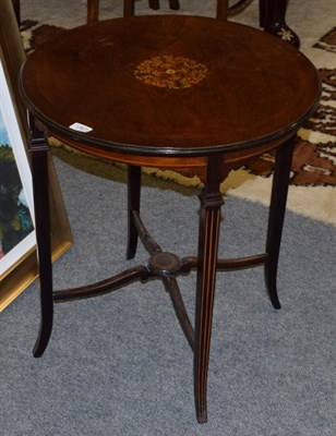 Lot 1367 - A Victorian rosewood and marquetry inlaid occasional table