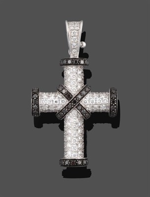 Lot 1016 - An 18 Carat White Gold Diamond Cross Pendant, by Theo Fennell, the cross motif pavé set throughout