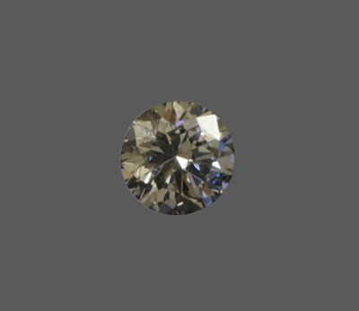 Lot 1052 - A Loose Round Brilliant Cut Diamond, weighing 0.76 carat approximately not illustrated  The diamond