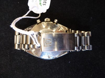 Lot 1162 - A Stainless Steel Chronograph Wristwatch, signed Omega, model: Speedmaster Professional Mark...