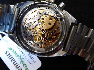 Lot 1173 - A Stainless Steel Chronograph Wristwatch, signed Omega, model: Speedmaster Professional Mark...