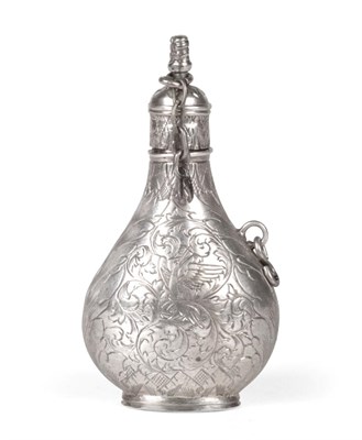 Lot 1185 - A Charles II Silver Scent-Bottle, Makers Mark Rubbed, Possibly DS Crowned, Circa 1660,...