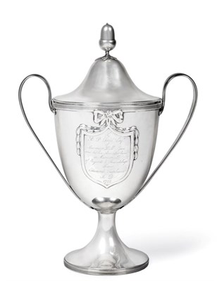 Lot 1218 - A George III Silver Cup and Cover, by John Hampston and John Prince, York, 1791-1792, the cup...