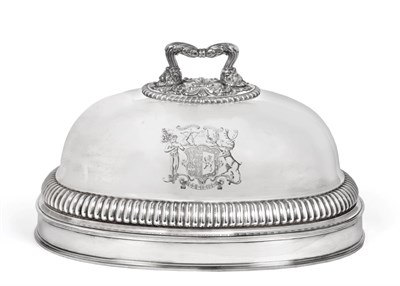 Lot 1220 - A George III Old Sheffield Plate Meat-Dish Cover, by Matthew Boulton, Birmingham, circa 1815, oval