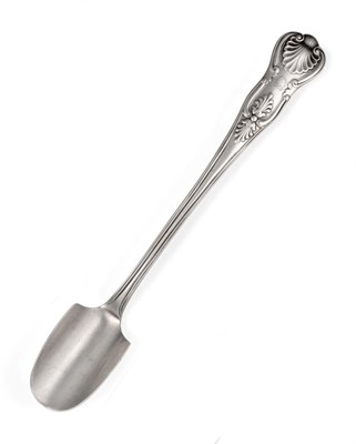 Lot 1225 - A Victorian Silver Cheese-Scoop, by William Eaton, London, 1844, King's pattern, engraved with...