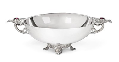 Lot 1240 - A George V Silver Bowl, by Manoah Rhodes and Sons Ltd., London, 1922, the bowl circular, with...