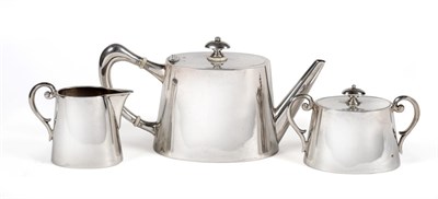 Lot 1258 - An Austro-Hungarian Silver Tea-Service, Maker's Mark a Winged Hammer, Vienna, Circa 1900, plain...