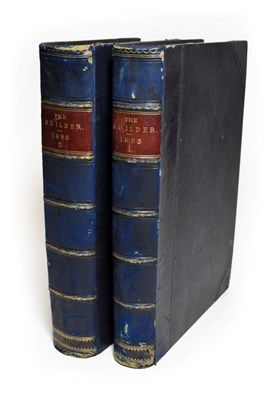 Lot 2008 - Statham (H.H.) The Builder, Vols 64 and 65, February 1893 - Dec 1893, two volumes, folio,...