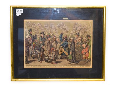 Lot 2035 - Gillray (James) Meeting of the Monied Interest; - Constitutional Opposition to e/y 10 pr Cent:...
