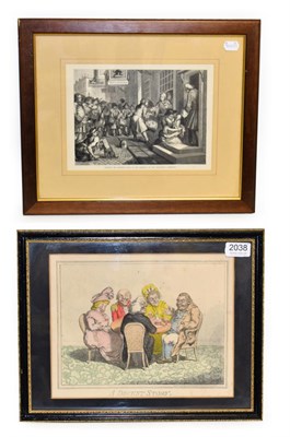 Lot 2038 - [Gillray (James)] A Decent Story, H..Humphrey, Nov. 9th 1795 [or later], hand-coloured print, 210mm