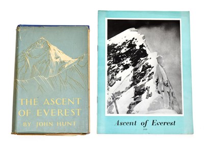 Lot 2101 - Everest Expedition Ascent of Everest 1953, illustrated souvenir programme to accompany the lectures