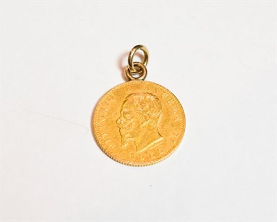 Lot 46 - A Regno D'Italia L.20 gold coin pendant
