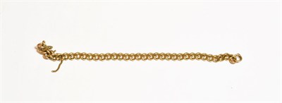 Lot 62 - A 9 carat gold curb link bracelet (a.f.), length 19.5cm
