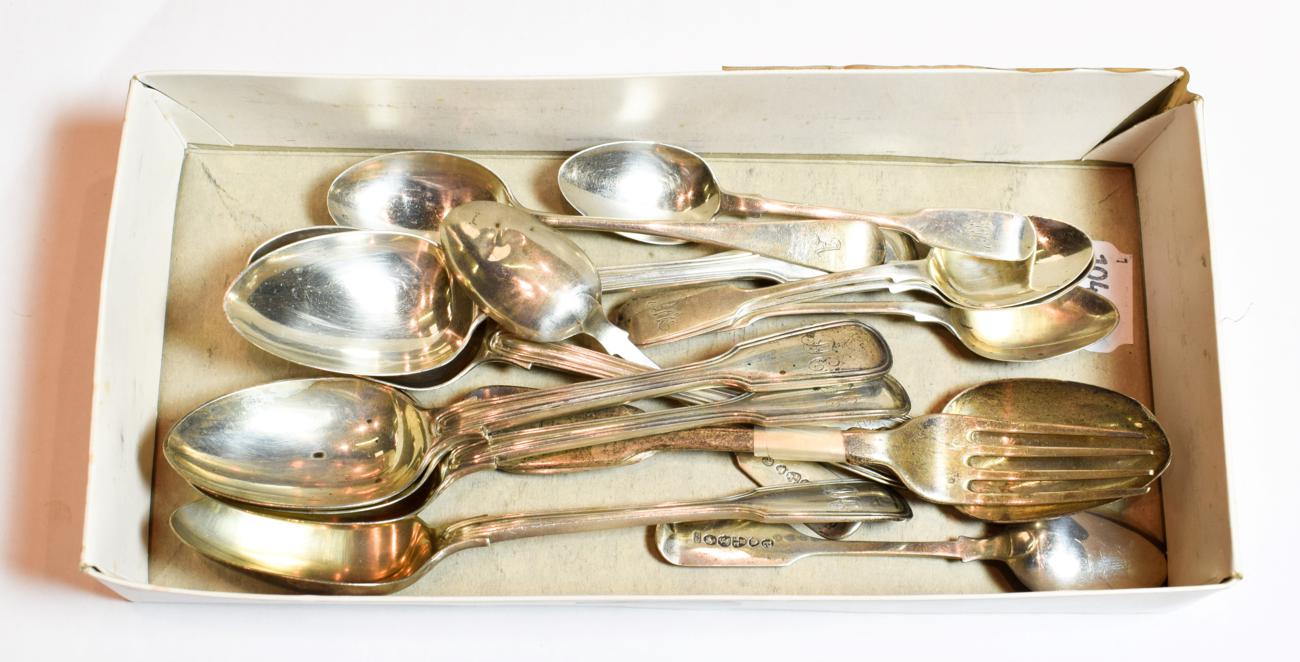 Lot 78 - Six Victorian silver dessert spoons and teaspoons