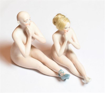 Lot 88 - An early 20th century German bisque figure of a nude young dancer, by Galluba & Hofmann,...