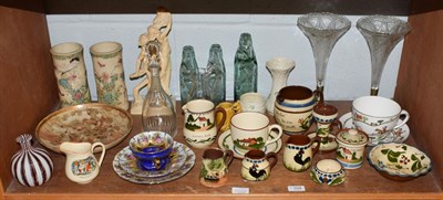 Lot 104 - A collection of ceramics, glass and metal wares, including Torquay, Crown Staffordshire,...