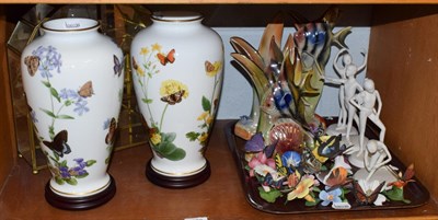 Lot 123 - Modern decorative ceramics comprising four Bisque porcelain figures from the Royal Ballet...
