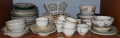Lot 139 - Assorted 18th and 19th century English pottery & porcelain, including numerous dishes (a.f.) (qty)