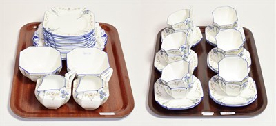 Lot 144 - A Shelley Iris pattern tea set, Rd. 723404, comprising twelve cups & saucers, twelve side...